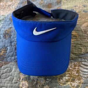 Nike Royal Blue Visor with Silver Swoosh